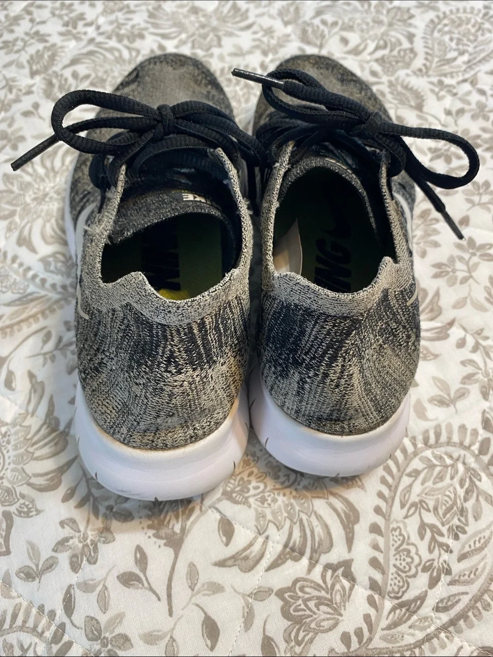Nike Black & White Knit Running Sneakers